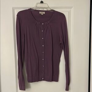 LOFT Purple Knit Sweater